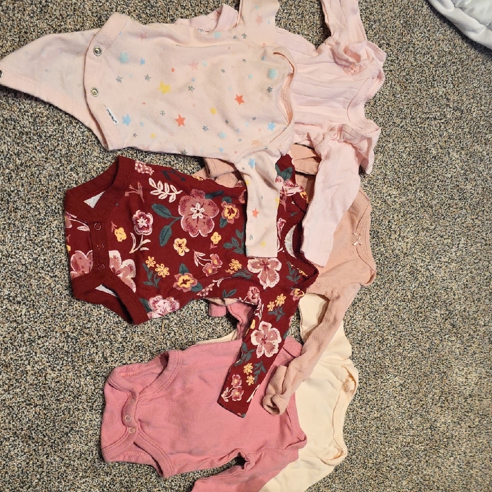 Pink Baby Onesies Lot